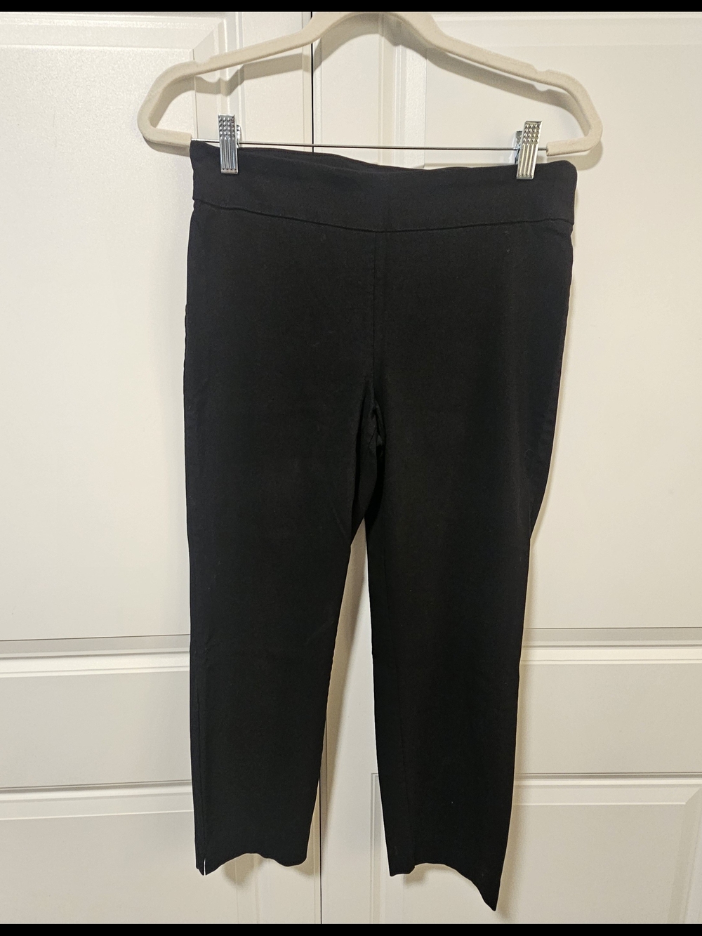 Black Stretch Pull-On Y2K Style Capri Pants Harve Benard Size 10